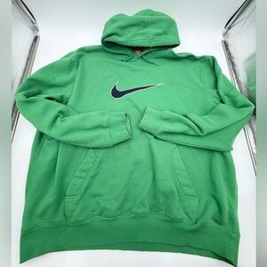 Vintage Y2K Nike Big Swoosh Logo Hoodie Sweatshirt Green Adult XXL